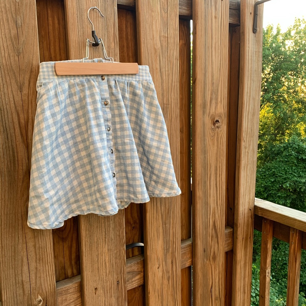 Fifty Street Gingham Circle Mini Skirt